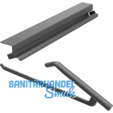 PEKA Hosenhalter-Set 550 mm Pecasa Stahlblech mit Feinstruktur schwarz