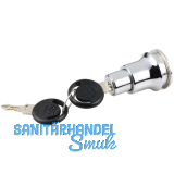 SISO Zylinder-Druckschloss 907 verschiedensperrend, Zamak verchromt poliert