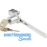 SISO Zylinder Glasschiebet�rschloss 750 verschiedensperrend, Stahl verchromt