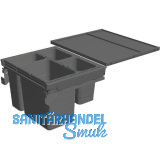 NINKA Abfalltrennsystem Set eins2f�nf/SERVO-DRIVE uno KB 600 mm Dunkelgrau