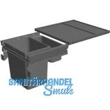 NINKA Abfalltrennsystem Set eins2f�nf KB 500/NL 400 mm dunkelgrau
