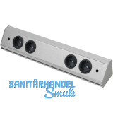 WIPO Steckdosenleiste Corner Compact, L 460 mm, Edelstahl Effekt
