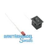 ELEKTRA Wippschalter Eckig, schwarz ein/aus mit Pr�gung, 2000mm mit Ministecker