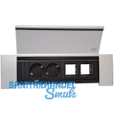 BACHMANN Steckdosenbox Power Frame Cover DATA L: 299,1 mm, B: 87,1 mm Alu