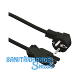 Anschlussleitung Gerätekupplung GST18/Schukostecker 2000 mm schwarz Anschlussleitung Gerätekupplung GST18/Schukostecker 2000 mm schwarz