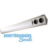 WIPO Unterbauleuchte Corner Compact LED 560mm mit Steckdose, Edelstahl Effekt