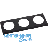 BERKER Integro Pure Rahmen 3-fach schwarz matt