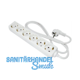 Steckdosenleiste-6 Steckdosen 250 V, 1500 mm Kabel mit Schutzkontakt-Stecker