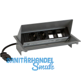 BACHMANN Steckdosenbox Coneo DATA L: 299,1 mm, B: 87,1 mm Alufarbig