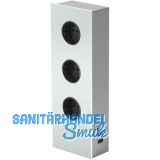 WIPO Steckdosenleiste Power Turm G Edelstahl/Glas wei�, 3x Schuko, 2 x USB