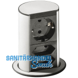 BACHMANN Steckdosenelement Elevator 1 x Schuko.- 2x Eurosteckdose, Edelstahl BACHMANN Steckdosenelement Elevator 1 x Schuko.- 2x Eurosteckdose, Edelstahl