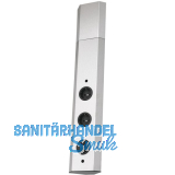 WIPO Steckdosenelement Power-Eck 2, 2 Schukosteckdosen, Edelstahl