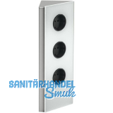 WIPO Steckdosenelement Power Eck G, 3 Schukosteckdosen, Edelstahl/Glas wei�