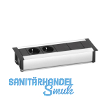 EVOline Frame-Dock Data Einbau Steckdosenleiste, alufarbig