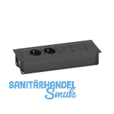 EVOline Frame-Dock Data Einbau Steckdosenleiste, schwarz