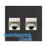 EVOline Wechselmodul 2xRJ45 CAT6, schwarz