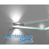 FURNIKA LED-Glasklemmtr�ger ZETA 3S 1,2 W, Zamak alufarbig