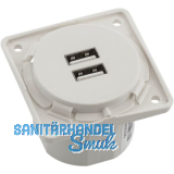 BERKER Integro USB Ladesteckdose 2x USB, polarwei� matt