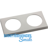 BERKER Integro Pure Rahmen 2-fach Edelstahl Effekt lackiert