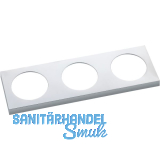 BERKER Integro Pure Rahmen 3-fach chrom matt galvanisiert