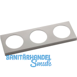 BERKER Integro Pure Rahmen 3-fach Edelstahl Effekt lackiert