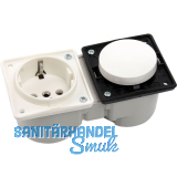 BERKER Integro Schalter polarwei� + Steckdose polarwei� ohne Rahmen