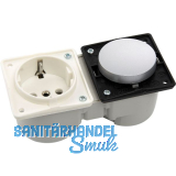 BERKER Integro Schalter chrom matt + Steckdose polarwei� ohne Rahmen