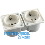 BERKER Integro Doppelsteckdose polarwei� ohne Rahmen