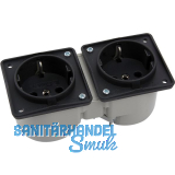 BERKER Integro Doppelsteckdose anthrazit ohne Rahmen