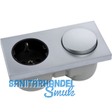 BERKER Integro Pure Schalter chrom matt + Steckdose schwarz