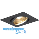 Deckeneinbauleuchte Quad H 230 V, max. 50 Watt, 82x82 mm, schwarz matt