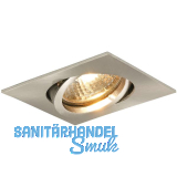 Deckeneinbauleuchte Quad H 230 V, max. 50 Watt, 82x82 mm, Edelstahl Effekt