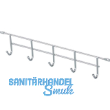 VS Hakenleisten mit 5 Haken Stahldraht Silber