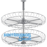 VS COR Wheel Eckschrank-Drehboden 4/4-Kreis 720 mm Classic Silber