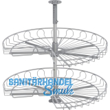 VS COR Wheel Eckschrank-Drehboden 3/4-Kreis Set Classic 720 mm Silber