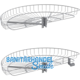 VS COR Wheel Eckschrank-Drehboden 2/4-Kreis Set Classic 850 mm Silber