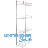 VS Besenschrankhalterung 274 x 858 x 165 mm Stahldraht Silber