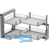 VS COR Fold Eckauszug Set Artline KB 900 mm links Silber