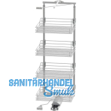 VS TAL Gate Hochschrankauszug Set Saphir KB 600 mm 1450 - 1700 mm Silber