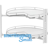 VS COR Wheel Pro Eckschrank-Drehboden 3/4-Kreis KB 900 mm Premea Wei�/chrom