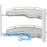 VS COR Wheel Pro Eckschrank-Drehboden 3/4-Kreis KB 900 mm Premea Hellgrau/Silber