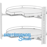 VS COR Wheel Pro Eckschrank-Drehboden 3/4-Kreis KB 800 mm Premea Wei�/chrom