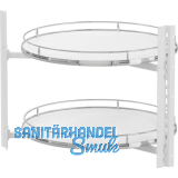 VS COR Wheel Pro Eckschrank-Drehboden Premea 4/4-Kreis KB 800 mm Wei�/chrom