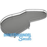 KESSEB�HMER Le Mans II Einh�ngetablare Silber/Grau 400 links