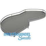 KESSEB�HMER Le Mans II Einh�ngetablare Silber/Grau 500 Links