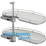 VS Cornerstone Maxx Eckauszug Premea EH 650/KB 1000/FB 600 mm rechts Silber