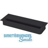 Kabeldurchgang eckig mit Staubschutzb�rste, 120x70x25mm, Alu schwarz RAL 9005