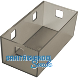 NINKA Organisationsbeh�lter Banio 2-fach Kunststoff Graphit transluzent