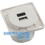 BERKER Integro USB Ladesteckdose USB-A, USB-C wei� matt