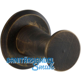 Mantelhaken Medellot Platte � 30, Tiefe 33, Messing antik schutzlackiert